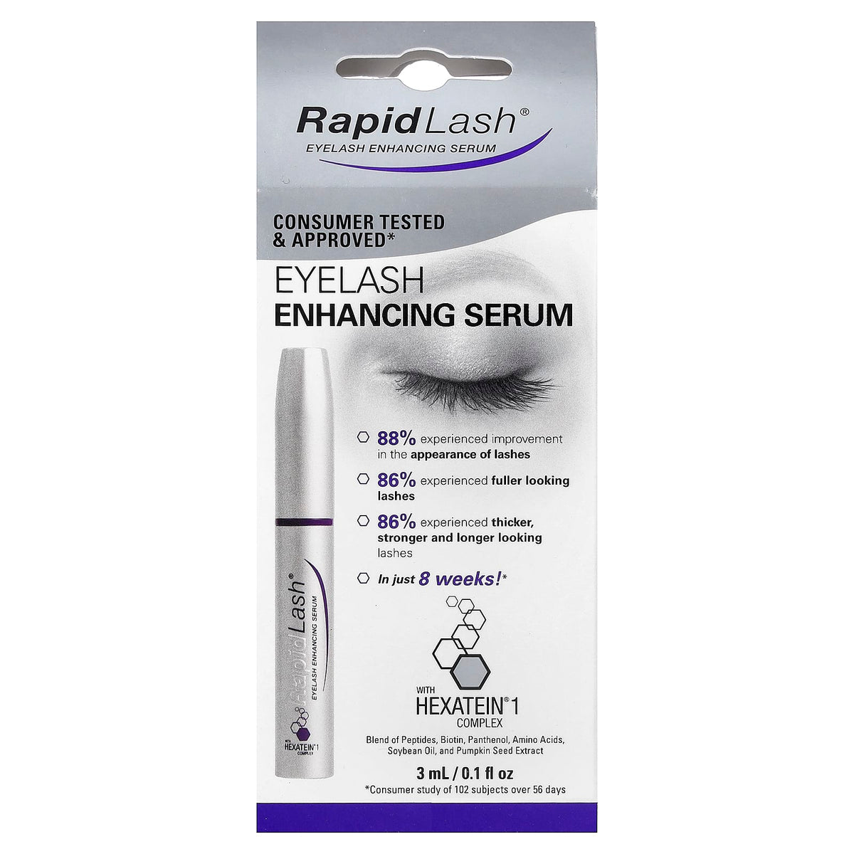 RapidLash, RapidLash®, Eyelash Enhancing Serum, 0.1 fl oz (3 ml)